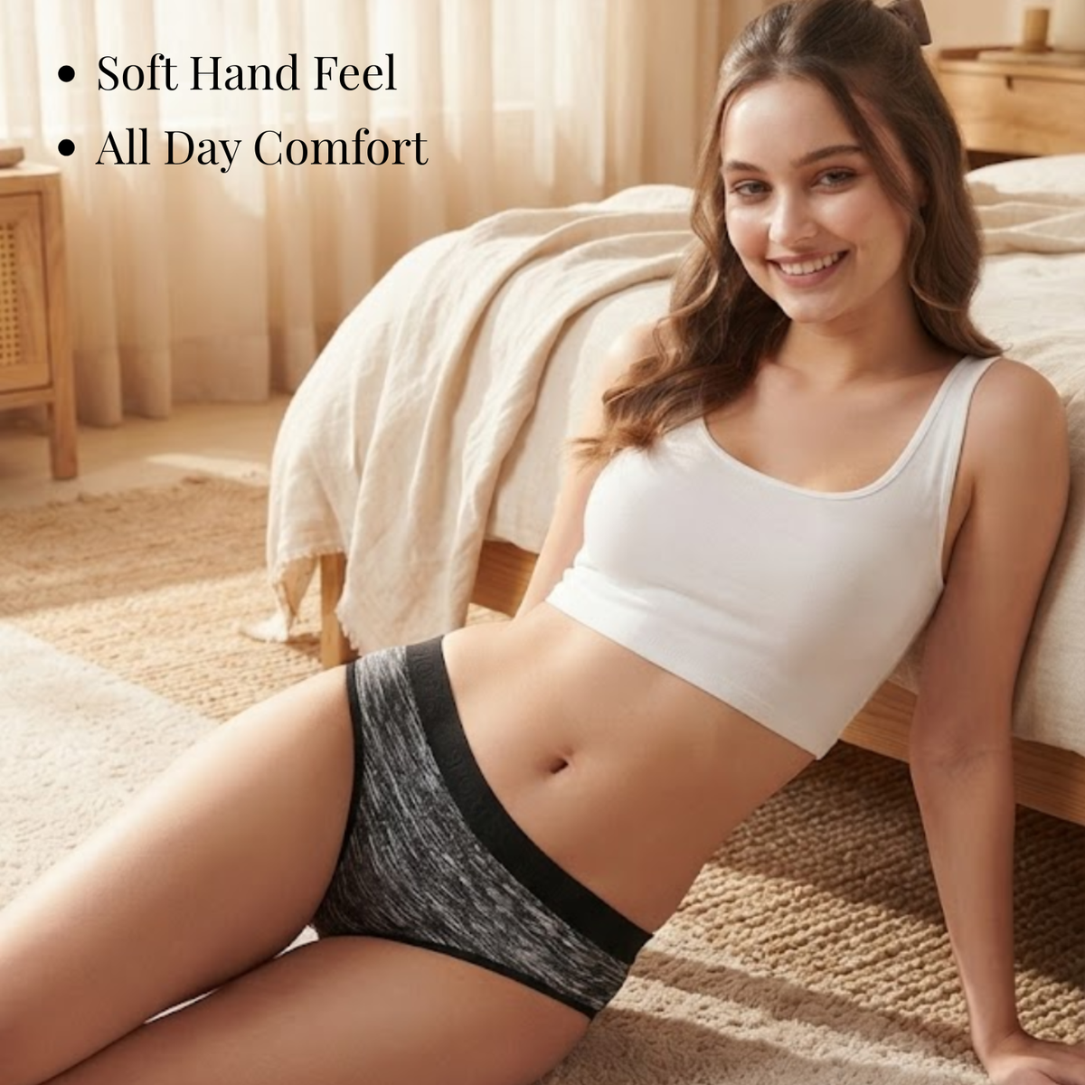 Elen Vosky Soft Cotton  Panties for Women (Pack of 2) | Mid Rise Full Coverage Hipster Panties | Soft Stretch Waistband | Anti Odor Comfortable Everyday Wear