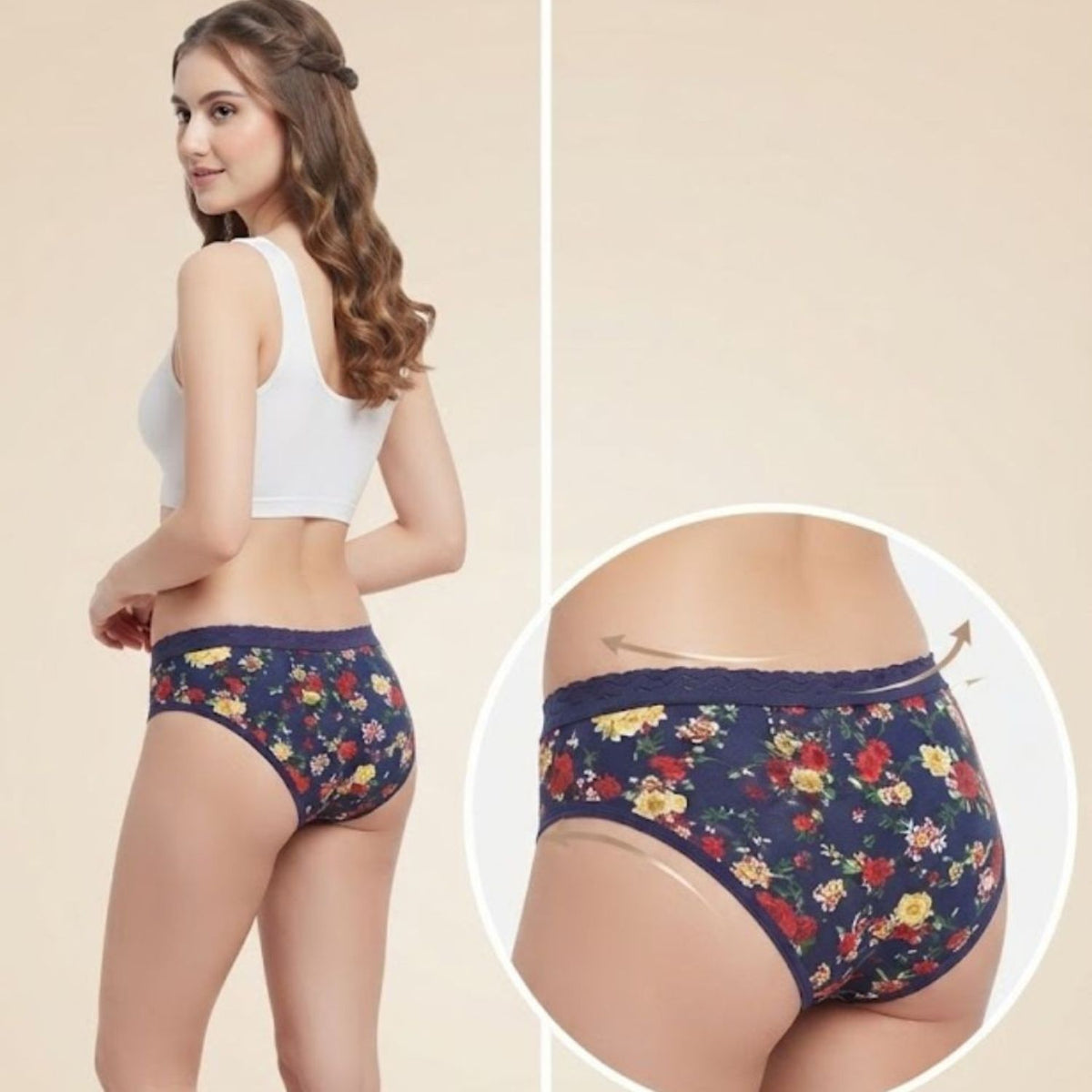 Women's Cotton Blend Low Rise Seamed panty set for women | Underwear for Women combo