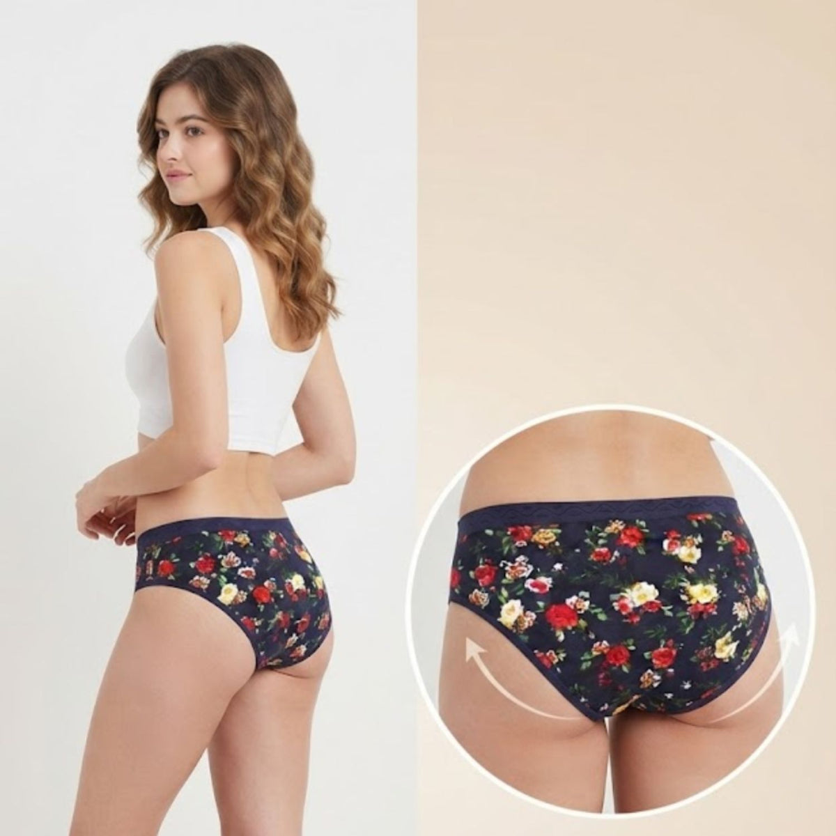 Women's Cotton Blend Low Rise Seamed panty set for women | Underwear for Women combo