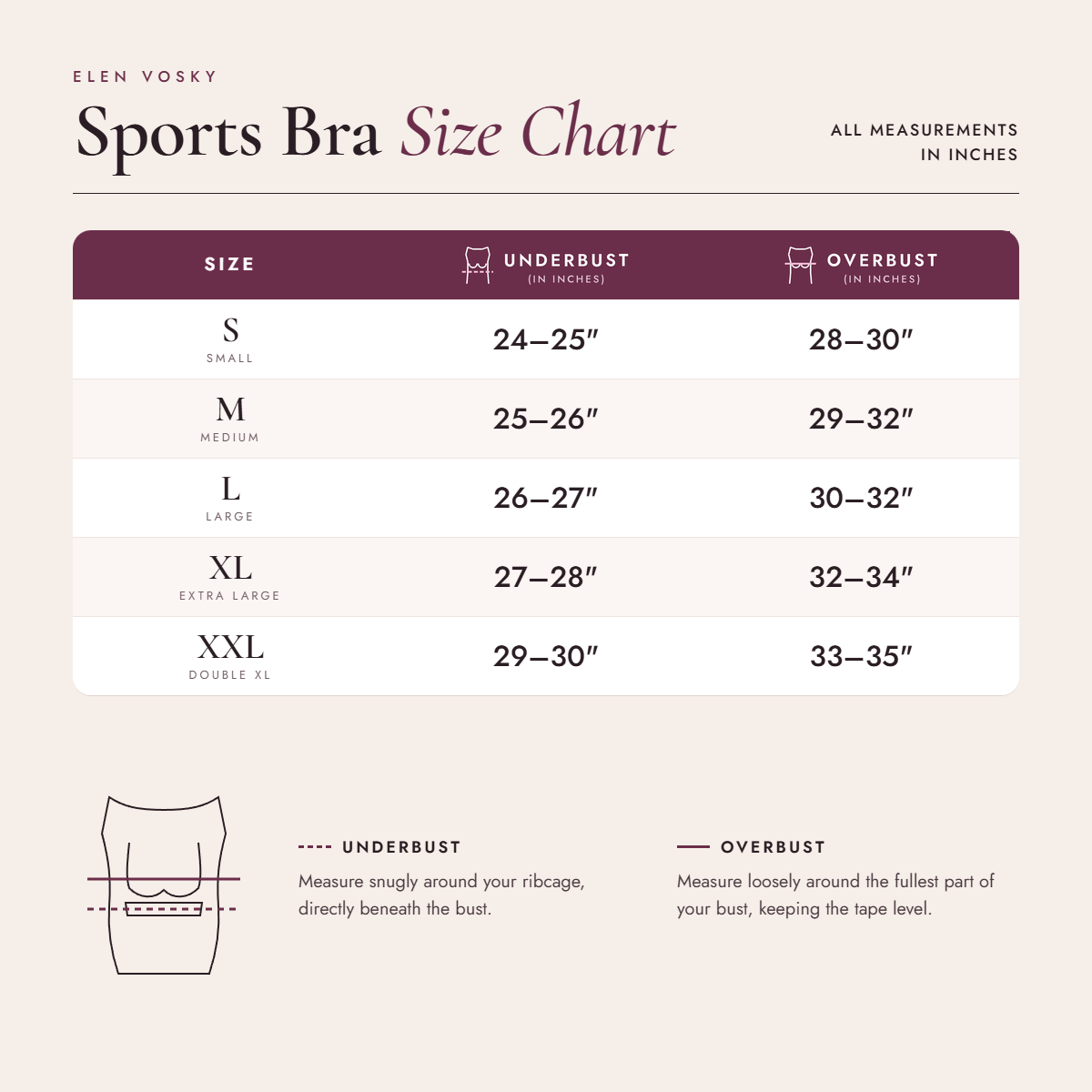 Elen Vosky Women's Sports Bra | Non-Padded Wirefree Activewear | Soft Stretch Fabric | Support for Gym, Yoga & Daily Wear | Racerback Bra